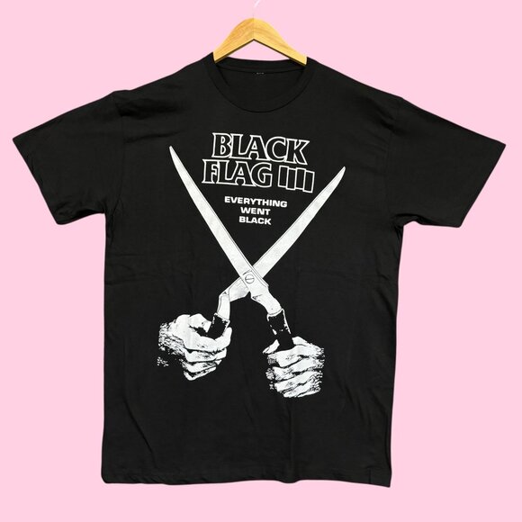 Black Flag Everything Went Black Punk Rock Band Tee L - Picture 1 of 4